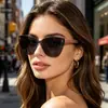 Óculos de Sol Estilo Novo Personalizados de Armação Grande Lente Única Olho de Gato para Homens e Mulheres, Sem Armação High-End Fashion Tendência