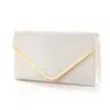 Bolsa de Mão Clutch de Cor Sólida de Alta Qualidade, Estilo Coreano, Portátil, Bolsa Envelope, Bolsa para Celular, Bolsa de Maquiagem, Bolsa Elegante para Noite