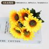 Girasol pequeño, flor artificial decorativa, girasol falso, flor decorativa, ramo de plástico, decoración para sala de estar, mesa de comedor.