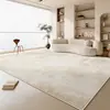 Alfombra para Sala de Estar, Lavable y Limpiable, Estilo Sofá Crema, Felpudo para Piso de Dormitorio, Lujo Ligero, Gama Alta, Impermeable, Resistente a Manchas, Alfombra para Mesita de Noche del Hogar