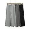 CL26195-26 Linha Estilo de Vida Relaxado de Outono Calças Casuais de Cintura Elástica com Cordão, Caimento Solto e Pernas Largas para Mulheres Calças Casuais Versáteis