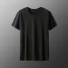 Camiseta de Manga Corta para Hombre de Malla de Seda Helada de Verano 2026 Camiseta Casual de Media Manga Camisa Base Moda Masculina Moderna Camiseta de Manga Corta