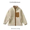 Jaqueta de Fleece Estilo Novo de Primavera Color Block da Moda para Meninas Jaqueta Interna de Fleece para Uniforme Escolar de Meninos Jaqueta da Moda em Estoque