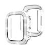 Adecuado para Apple Watch, carcasa protectora de diamantes de doble fila de dos colores, carcasa para Apple Watch 9/8/7, carcasa protectora integrada