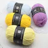 Ovillo de Hilo de Algodón Leche de 4 Hebras, Ovillo de Hilo Medio-Grueso para Crochet Hecho a Mano, Muñeca de Crochet DIY, Bolso, Hilo para Suéter de Bebé