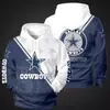 2025 Amazon Transfronterizo Nuevo Sudadera con Capucha para Hombre Estampado Digital 3D NFL Primavera y Otoño Ropa Casual para Hombres y Niños