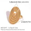 Anillos con un Toque de Lujo de Nicho, Empaque de Joyería Estilo Ins de Lujo Ligero, Diseño de Círculo Geométrico para Mujer, Venta al por Mayor Transfronteriza de Verano