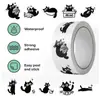500 Folhas/Rolo Fita Transfronteiriça Gato Preto Desenho Animado Material para Diário Selo Decorativo para Envelope Venda por Atacado Disponível