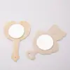 Espejo de Madera diy niños arcilla de copo de nieve espejo de colores jardín de infantes diy espejo graffiti pintado a mano