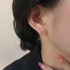 Pendientes Yinjia S925 tridimensionales encantadores, nuevo estilo, pequeños, exquisitos, simples, de alto grado, temperamento, lindos pendientes para dormir
