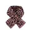 Bufanda de Felpa con Estampado de Leopardo Otoño e Invierno en Stock Moda de Exterior Cálida Suave Resistente al Frío Estilo Europeo y Americano Comercio Exterior Transfronterizo Transmisión en Vivo