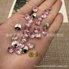 Rhinestones acrílicos de 10 mm de fondo puntiagudo, no porosos, accesorios de rhinestone coloridos para decoración de ropa y fundas de teléfono