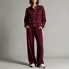 Conjunto de Moda Europeia e Americana para Mulheres 2026, Cor Sólida, Gola Alta, Cardigan Moletom e Calça de Pernas Largas, Popular em Plataformas Independentes de E-commerce