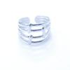 Anillo de apertura de acero de titanio antiguo de gran venta que no se desvanece, diseño de nicho para amantes del anillo de acero inoxidable, joyería al por mayor