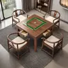Mesa de té y juego de sillas de madera maciza Mesa cuadrada pequeña para jugar cartas Guandan Mesa cuadrada para ajedrez y cartas Mesa de comedor china Mesa de los Ocho Inmortales para uso doméstico