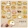 20 Piezas de Imanes Originales para Refrigerador de Perro de Pan Suave, Magnéticos de Dibujos Animados Lindos Creativos de Graffiti de Venta Caliente Transfronteriza, Impermeables