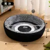 Placa de arranhar e ninho para gatos tudo-em-um, durável e não solta fiapos, tigela grande de arranhar para gatos, ninho de arranhar para gatos resistente a arranhões