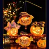 Lámpara de proyección decorativa de Halloween bolsa de materiales DIY hecha a mano para niños linterna lámpara de calabaza accesorios para actividades de jardín de infantes