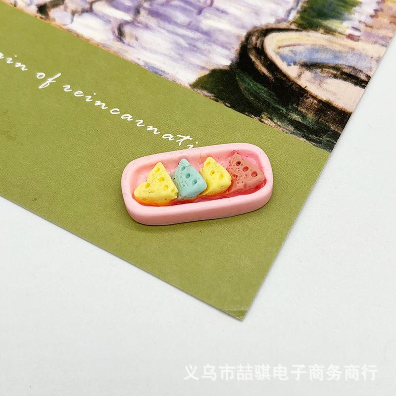 马卡龙藕片油条 手机壳挂件钥匙扣食玩 diy发卡