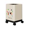 Papelera Xingyou Personalizada de Dibujos Animados Estilo Creativo de Aspecto Elegante para Sala de Estar con Ruedas Cuadrada Dopamina
