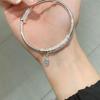 Nuevo brazalete de empuje y tracción Ping An Xile Xiangyun estilo chino para mujer, regalo sólido para novia, regalo de cumpleaños