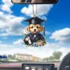 Nova Linha de Produtos Transfronteiriça Acrílico Criativo Temporada de Formatura Cachorro Fofo Decoração de Mochila Pingente de Carro Pingente de Chaveiro