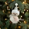 Adorno de Pájaro Pequeño de Felpa Gris Rama Pino Artificial Cono de Pino Tela Árbol de Navidad Adorno de Gorrión Sombrero Exhibición de Ventana