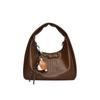 Bolsa de Moda Vintage Feminina 2024 Nova Bolsa Transversal de Ombro Texturizada Nicho Bolsa de Axila Portátil Combina com Tudo Bolsa Crescente