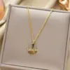 Colar requintado de aço titânio de corpo inteiro para venda quente transfronteiriça banhado a ouro real 18K feminino ins corrente de clavícula vermelha da internet joias não desbotam