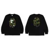 Suministro Transfronterizo y Comercio Exterior Mayorista Marca de Moda Camiseta de Manga Larga Cabeza de Mono Camiseta Base Pesada Tiburón 1