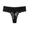 Tanga de Renda Feminina Europeia e Americana Transfronteiriça Cintura Baixa Sem Costura Formato V T-back Sexy Roupa Íntima Sem Costura