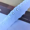 Bordado de fábrica cinco furos renda de algodão DIY2,5cm acessórios decorativos para roupas infantis renda vazada onda acessórios para roupas