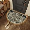 Nueva alfombra de piso de lujo retro ligera para el hogar, alfombra de baño americana de medio círculo, alfombra absorbente para la puerta del inodoro, alfombra resistente al desgaste para los pies