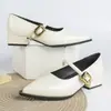 Zapatos de Verano para Mujer de Punta Fina, Versátiles y Hermosos, Estilo Francés, Color Blanco Crudo, para Oficina, Comercio Exterior Transfronterizo, Europeos y Americanos
