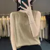 Camiseta base casual de punto fino de lana para primavera-verano, nuevo top de punto sin mangas, camiseta sin mangas premium para mujer