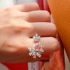 Anel de amor de coração rosa para mulheres ins Tide Cold Wind Open Index Finger Ring Online Celebrity Same Gift Jewelry Live