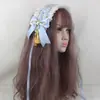 Linda Banda para el Cabello con Borla de Corazón Estilo Japonés Chica Suave Lolita Niña Accesorios para el Cabello con Lazo de Encaje Dulce Lolita Hechos a Mano