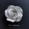 Flor de Yeso 3D en Relieve de Clavel Rosa Jazmín Orquídea Fondo de Pared Relleno de Agujeros Decoración Plata