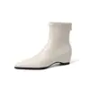 Botines Elásticos Super Elásticos Estilo Coreano Botas Adelgazantes para Mujer Botines de Tacón Oculto Botines Individuales Llegada Nueva de Invierno Punta Fina Cremallera Trasera Tacón Medio Botines Elásticos para Tobillo