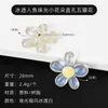 Acessórios de Fivela de Sapato Estilo Coreano Girassol DIY, Fivela de Cadarço, Botão Decorativo de Flor Translúcida Colorida de Cinco Pétalas para Cadarço