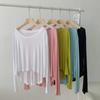 Blusa Seaside para Mujer Holgada Transpirable de Manga Larga Top para Mujer Verano 2025 Ligera Microtransparente Camiseta Ropa Protectora Solar