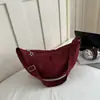 Bolso de Hombro Asimétrico Estilo Coreano Otoño/Invierno Atmosférico Gran Capacidad Tipo Bollo Bolso Cruzado para Estudiantes Clase Viaje Diario Mujer