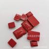 10x 12 15x 20 mm coral rojo imitación rectangular fondo plano media cuenta anillo DIY joyería estilo étnico con cuentas