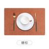 Manteles Individuales Cuadrados de Cuero Estilo Chino en Stock, a Prueba de Aceite y Resistentes al Calor, Nuevos Manteles Individuales de Mesa para Comedor de Hotel y Hogar de Gama Alta Estilo Chino