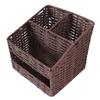Palha estilo japonês simples desktop sundries caixa de armazenamento extração de papel mesa de chá controle remoto chave de entrada pauzinhos armazenamento de arquivos