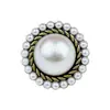 Botones Decorativos de Perlas de Lujo Ligero Estilo Francés Clásico, Botones Vintage para Abrigo, Botones para Cárdigan de Suéter, Botones Metálicos Estilo Chanel