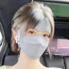 Máscara de Proteção Solar Facekini Feminina Anti-UV Verão Fina Seda Gelo Respirável Arte Médica Doce Máscara Facial Completa