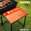 Tapete Popular de Silicone para Churrasco Transfronteiriço, Tapete de Proteção para Grelha, Antiescaldante, Antiderrapante, Fácil de Limpar, Tapete de Proteção para Grelha de Pedra Preta