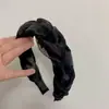 Faixa de cabelo trançada de organza com flor retrô francesa Coreia do Sul 2022 nova faixa de cabeça para mulheres clipe de cabelo para o alto da cabeça acessórios de cabelo