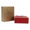 Bolso Rojo Collar Caja de Empaque Bolsa de Regalo Bolso Grande Dorado Bolsa de Papel Bolso con Asa para Joyería En Stock